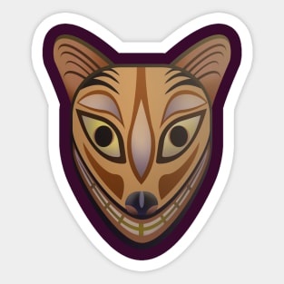 Feline tribal mask Sticker